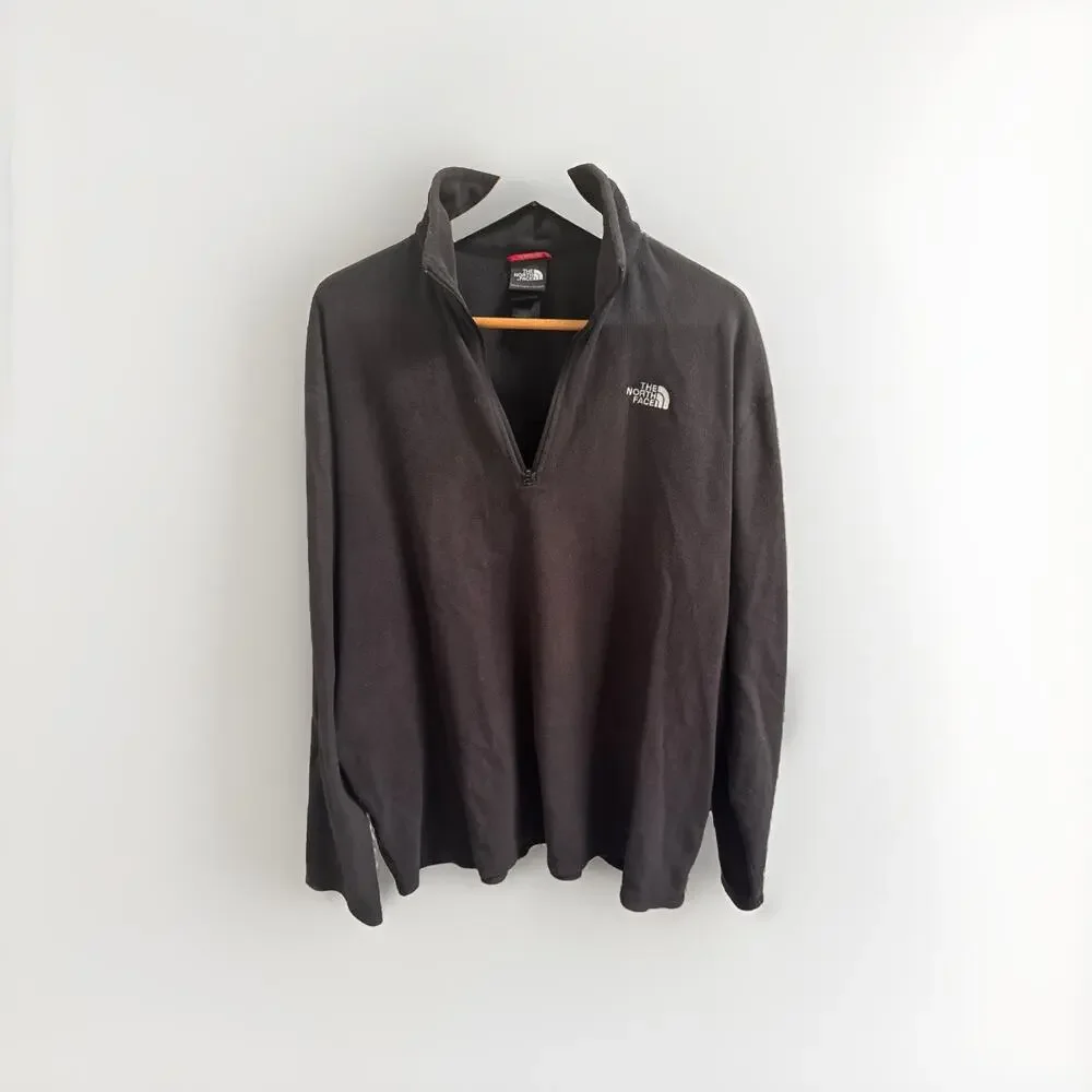 The North Face Men's Black Fleece 1/4 Zip Pullover Sweatshirt Size XXL Hiking